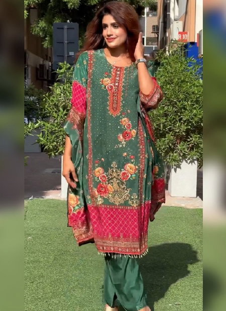 Karva Masleen Kurti With Pant Dupatta Wholesale Suppliers In Mumbai